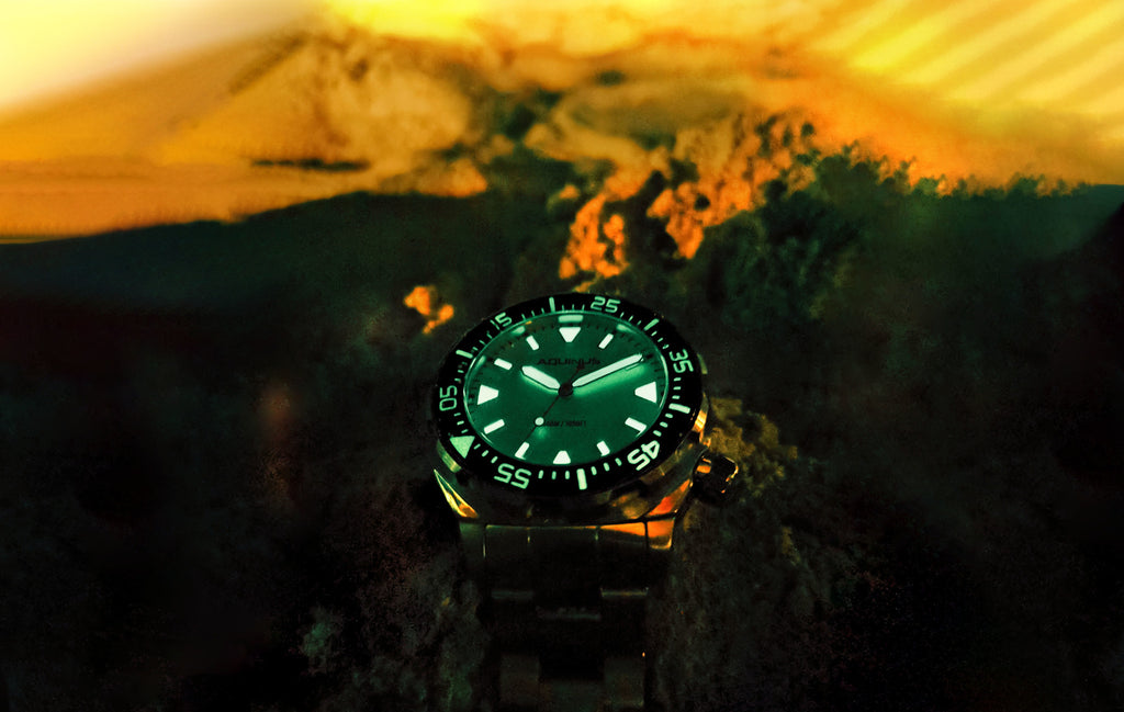 Rolex - Fluorescent R Strap leather watch band - Black alligator/green –  ABP Concept